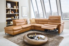 HU-SF25072 von Hukla - Ledergarnitur links kurkuma