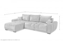 Dexter von ED-Lifestyle - Polstersofa links silver