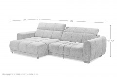 Hunter von ED-Lifestyle - Ecksofa links stone