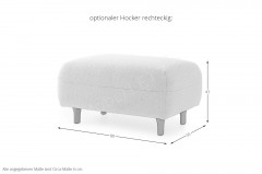 Turia von Pode - Designersofa Ausführung rechts light-grey