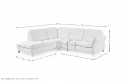 HU-SF24080 von Hukla - Eckgarnitur links ecru