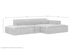 Billund von Exxpo - Ecksofa rechts sandshell