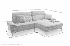 Cancelli von Benformato - Ecksofa Ausführung rechts braun