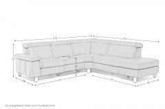 Lava-LE20 von Polsteria - Ledergarnitur stone
