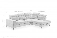 Varadero von ED-Lifestyle - Eckcouch rechts light-grey