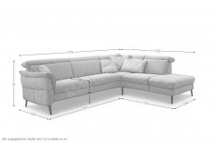 Felix von Polsteria - Polstergarnitur rechts grau