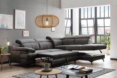 Titus-LE26 von COTTA - Eckgarnitur Ausführung rechts coal