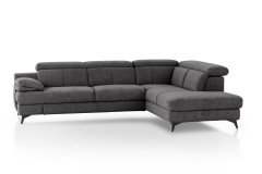 Titus-LE26 von COTTA - Eckgarnitur Ausführung rechts coal