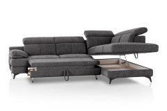 Titus-LE26 von COTTA - Eckgarnitur Ausführung rechts coal