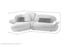 KOINOR Stones - Designersofa Variante links weiß