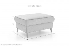 PN-EM24034 von Polinova - Ledersofa Variante rechts granit