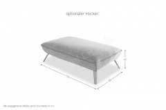 Apex Plus von Poco - Ecksofa rechts creme