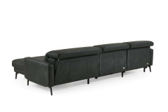 HU-RL25070 von Hukla - Ledersofa rechts anthrazit
