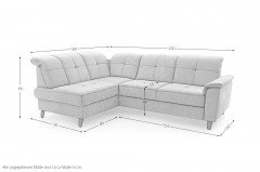 Verso von Sit & More - Polstergarnitur links taupe