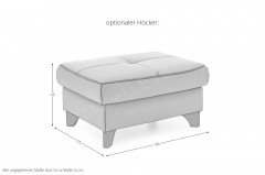 PN-EM23166 von Polinova - Ledersofa Variante rechts kurkuma