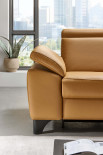 PN-EM23166 von Polinova - Ledersofa Variante rechts kurkuma