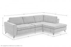MP-IN25117 von Megapol - Ecksofa Ausführung rechts mandel