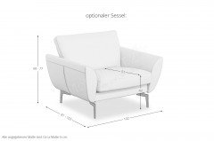 Cadiz von Erpo Polstermöbel - 2,5-Sitzer pearl