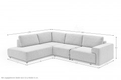 MP-IN26013 von Megapol - Ecksofa Variante links silver