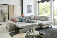 MP-IN25051 von Megapol - Ecksofa rechts silver-stone