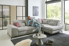 MP-IN25051 von Megapol - Ecksofa rechts silver-stone