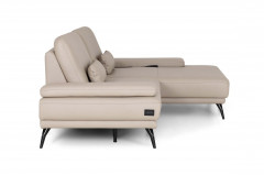 Studio Sofa 001 von JOOP! - Ledersofa Ausführung rechts pearl