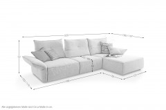 18250 Gin von Willi Schillig - Ecksofa Variante rechts natur