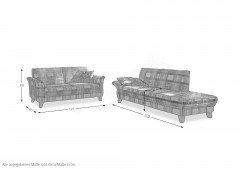 S192 London Classic von Ponsel - Polstergarnitur rot-kariert