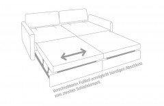 Elements von Bali - Schlafsofa 140 hellgrau