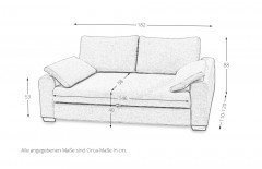 Elements von Bali - Schlafsofa 140 hellgrau