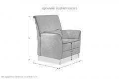 S861 Memphis von Ponsel - Polsterecke rechts anthrazit