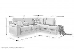 1050 von Carina - Ecksofa rosso