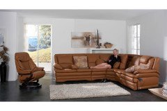 1902 von Himolla - Ledergarnitur cognac