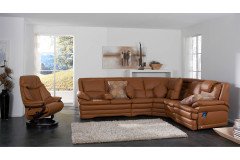 1902 von Himolla - Ledergarnitur cognac