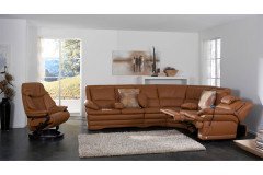 1902 von Himolla - Ledergarnitur cognac