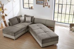 Modena-LE16 von Job - Ecksofa Ausführung links grau-beige
