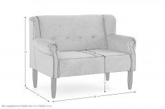 Pavolo von Wohnglücklich - Tischsofa 2-sitzig rot-grün