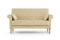 Tavola von Wohnglücklich - Truhen-Tischsofa 3-sitzig beige