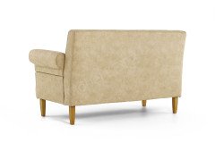 Tavola von Wohnglücklich - Truhen-Tischsofa 3-sitzig beige