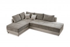 Susanne aus der Kollektion Letz - Ecksofa links grau-beige