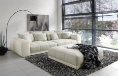 Natascha aus der Kollektion Letz - Sofa beige-weiß