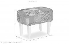 Moro von Benformato - Küchensofa 2-sitzig beige-rot-ocker