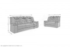 Grande von Benformato - 3-2-1 Garnitur anthrazit