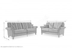 Capri Plus von Schröno - Sofagruppe grün gestreift