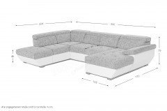 Speedway von COTTA - Wohnlandschaft grau-weiß