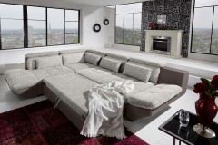 Eternity-LE21 von COTTA - Polsterecke links silver-mud