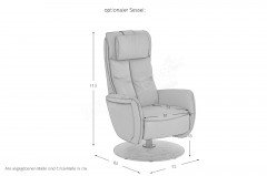 HU-RL16049 von Hukla - Eckgarnitur Ausführung rechts granit