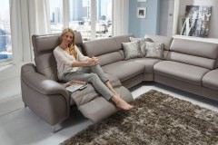 HU-RL16049 von Hukla - Eckgarnitur Ausführung rechts granit