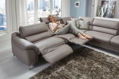 HU-RL16049 von Hukla - Eckgarnitur Ausführung rechts granit