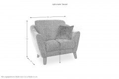 Seefeld Plus von Schröno - Polstergarnitur grau kariert